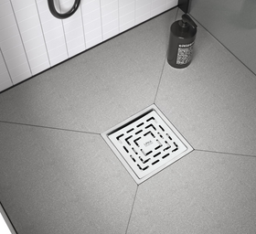 Orange Exclusive Square Flat Cut Floor Drain (5 x 5 Inches) with Cockroach Trap - LIPKA - Lipka Home