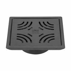 Purple Exclusive Square Floor Drain in Black PVD Coating (5 x 5 Inches) with Cockroach Trap - LIPKA - Lipka Home
