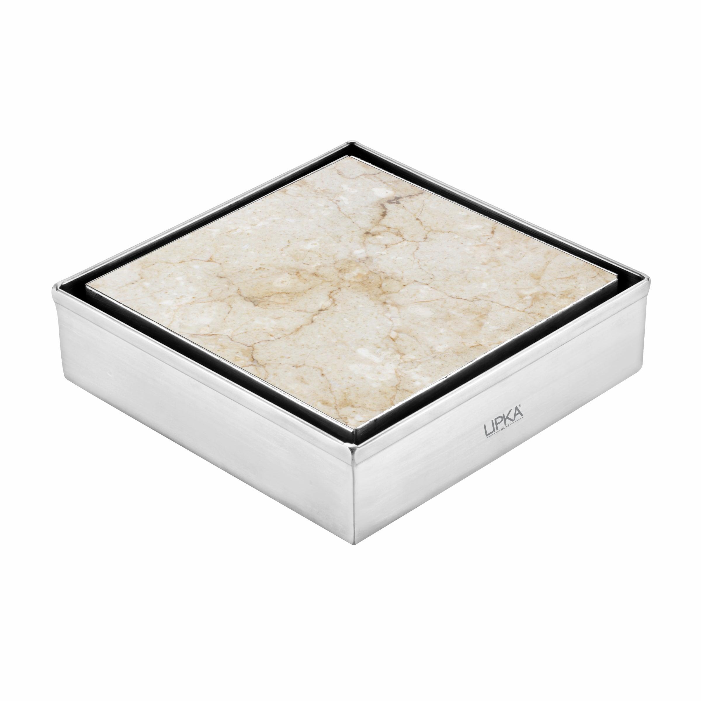 Tile Insert Square Floor Drain - Antique Copper (4 x 4 Inches) - LIPKA - Lipka Home