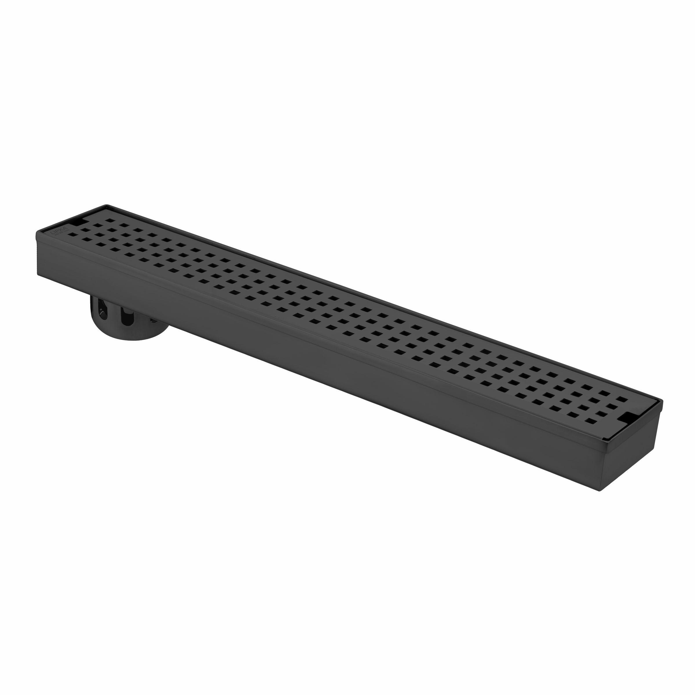 Palo Shower Drain Channel - Black (40 x 3 Inches)