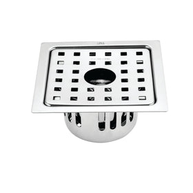 Agni Square Floor Drain (5 x 5 Inches) with Hole and Cockroach Trap- LIPKA - Lipka Home