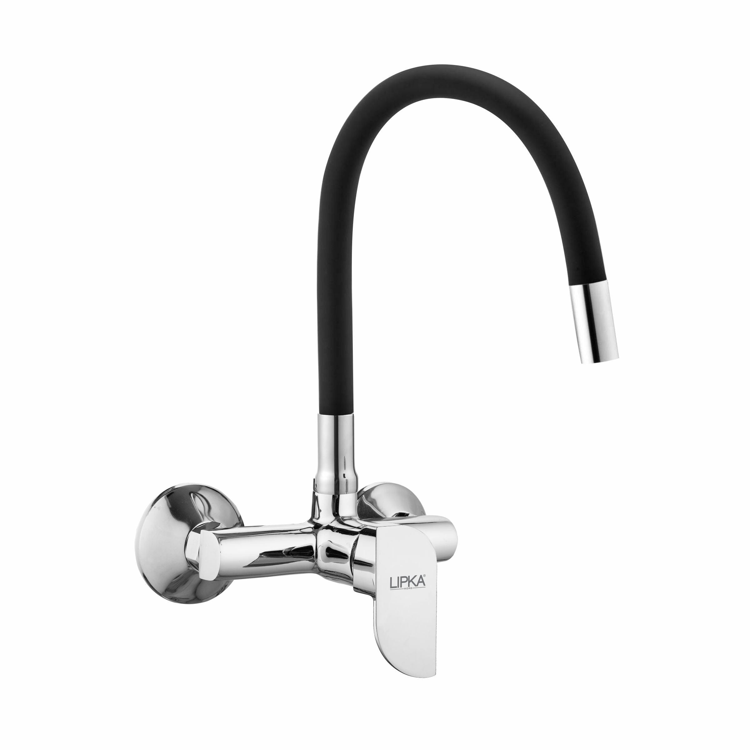 Arise Single Lever Sink Mixer with Black Flexible Silicone Spout (20 Inches) - LIPKA - Lipka Home