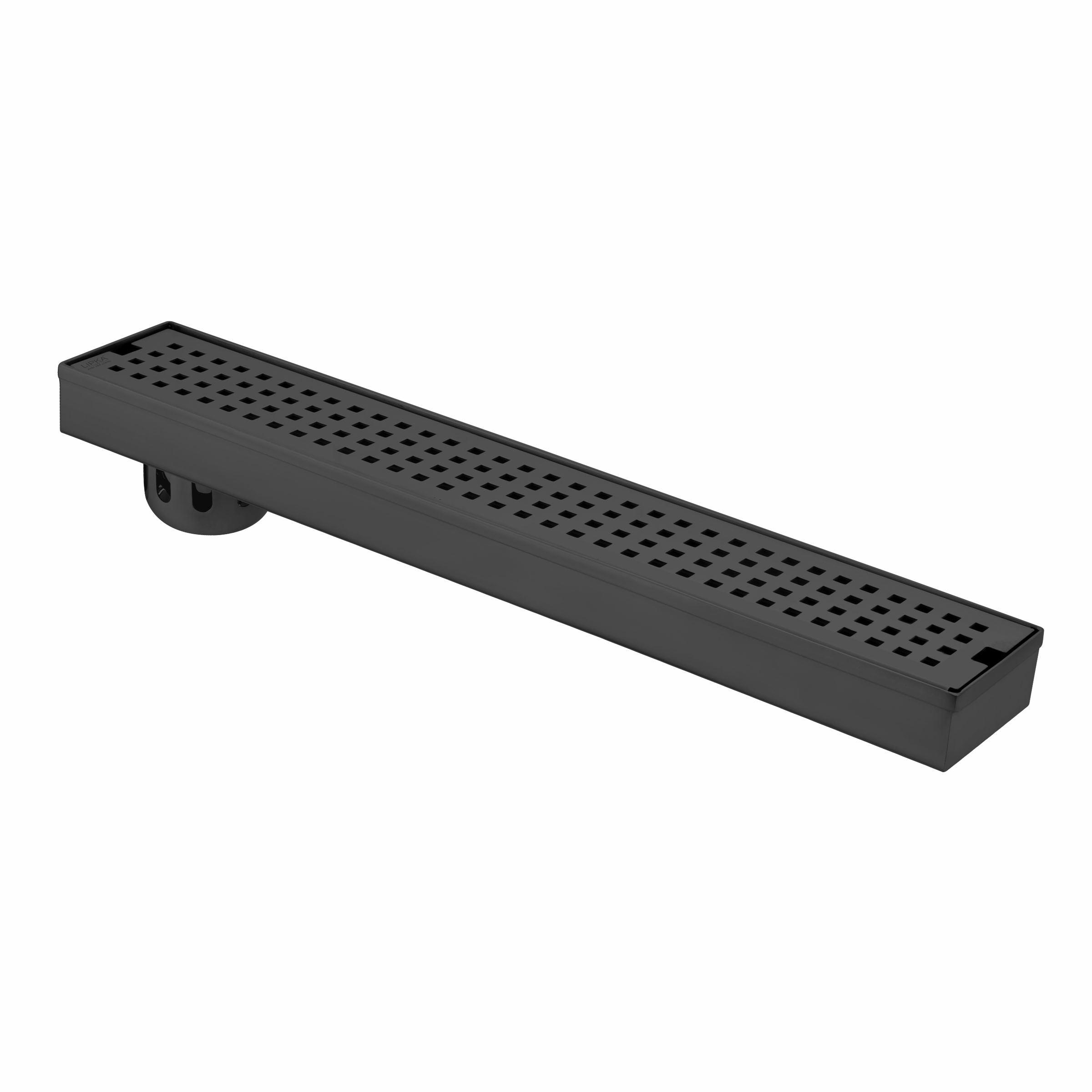 Palo Shower Drain Channel - Black (48 x 3 Inches)