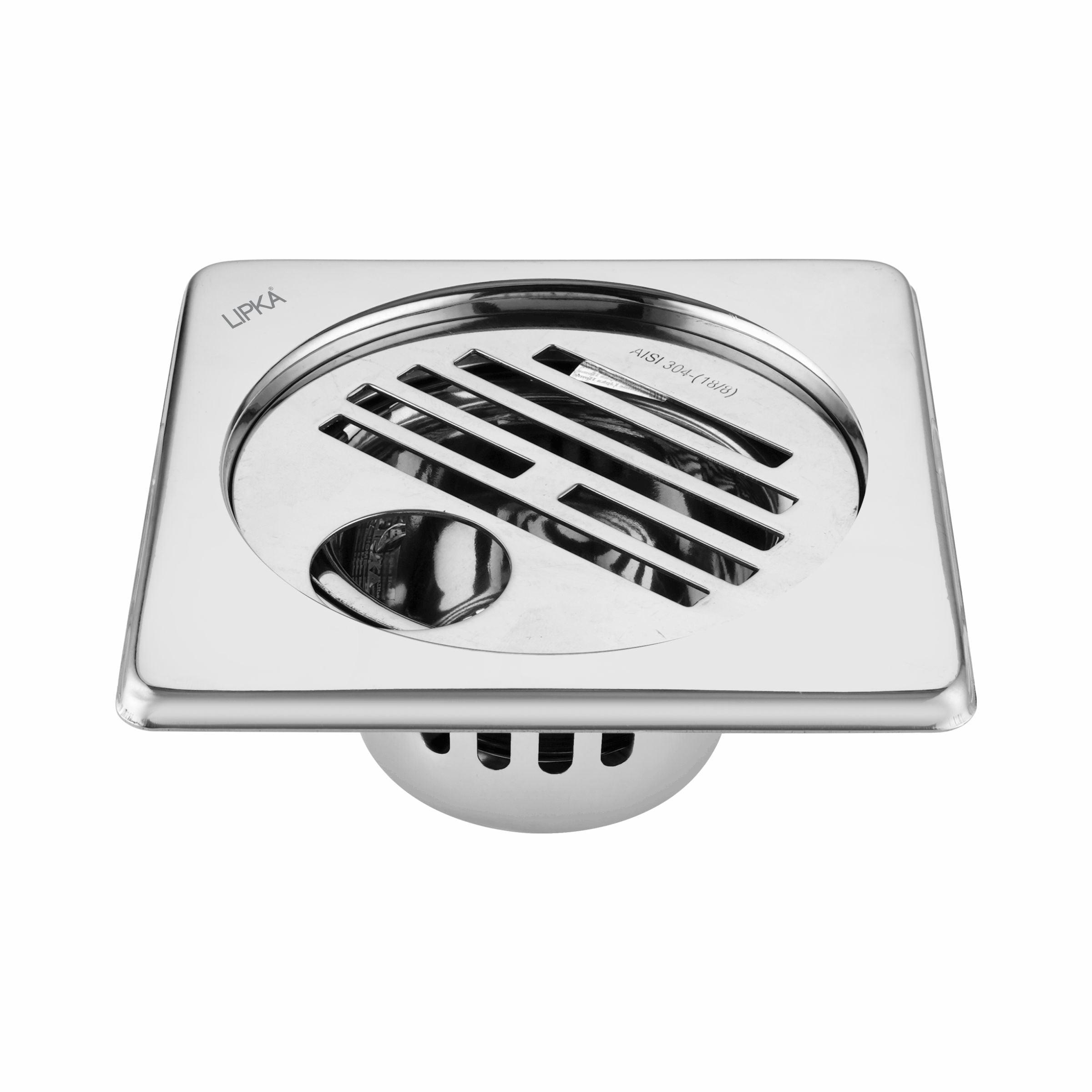 Golden Classic Jali Square Floor Drain (5 x 5 Inches) with Hole and Cockroach Trap - LIPKA - Lipka Home