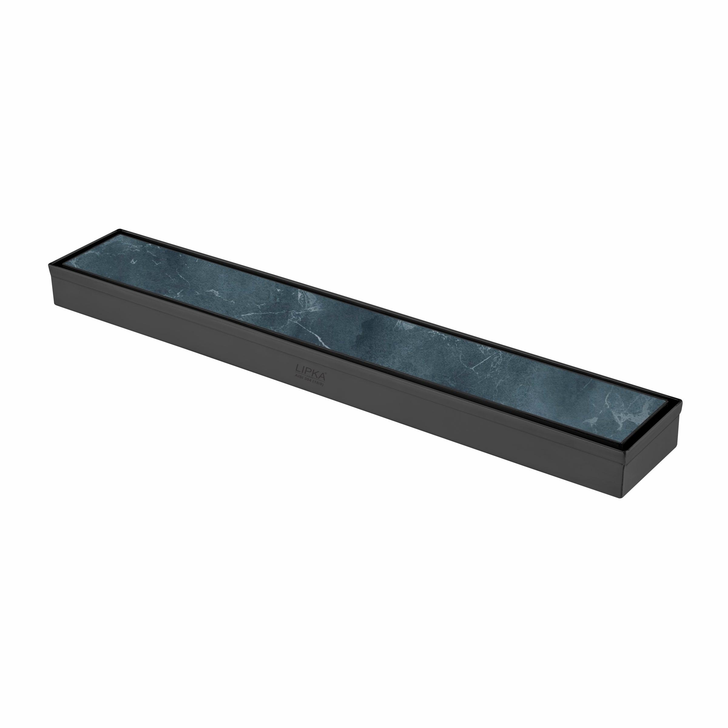 Tile Insert Shower Drain Channel - Black (18 x 2 Inches)