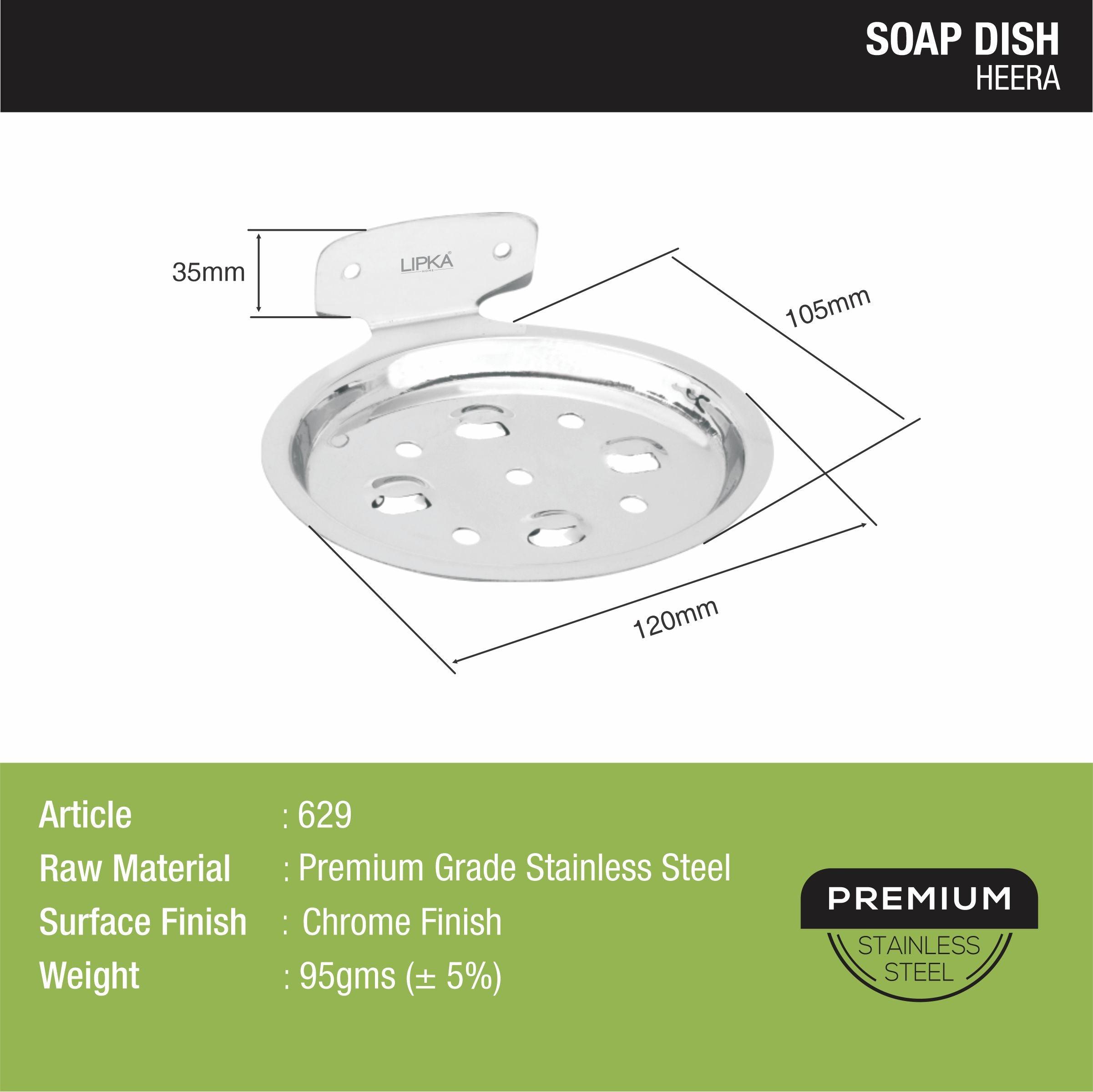 Heera Soap Dish size and dimension