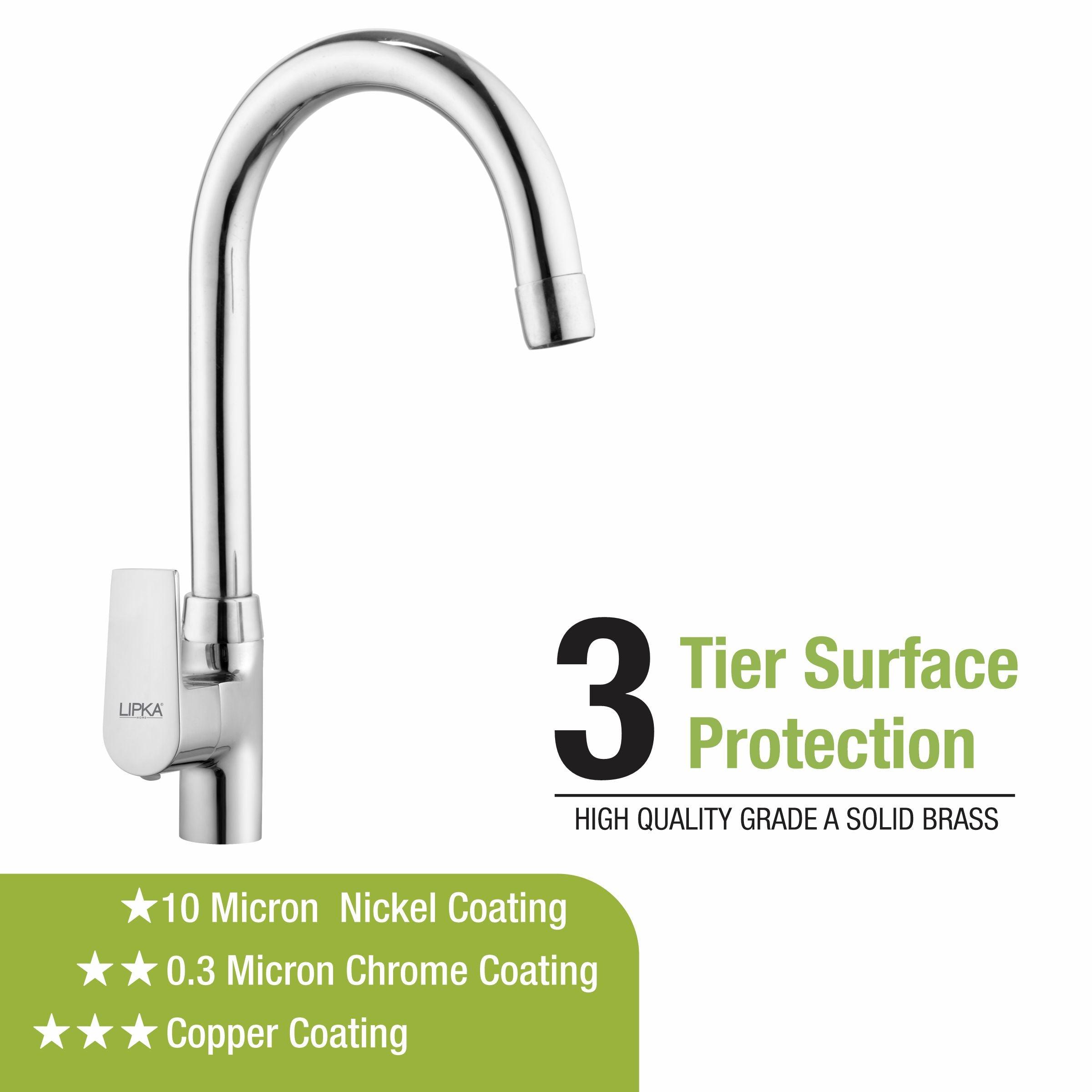 Victory Swan Neck with Medium (15 Inches) Round Swivel Spout Faucet - LIPKA - Lipka Home