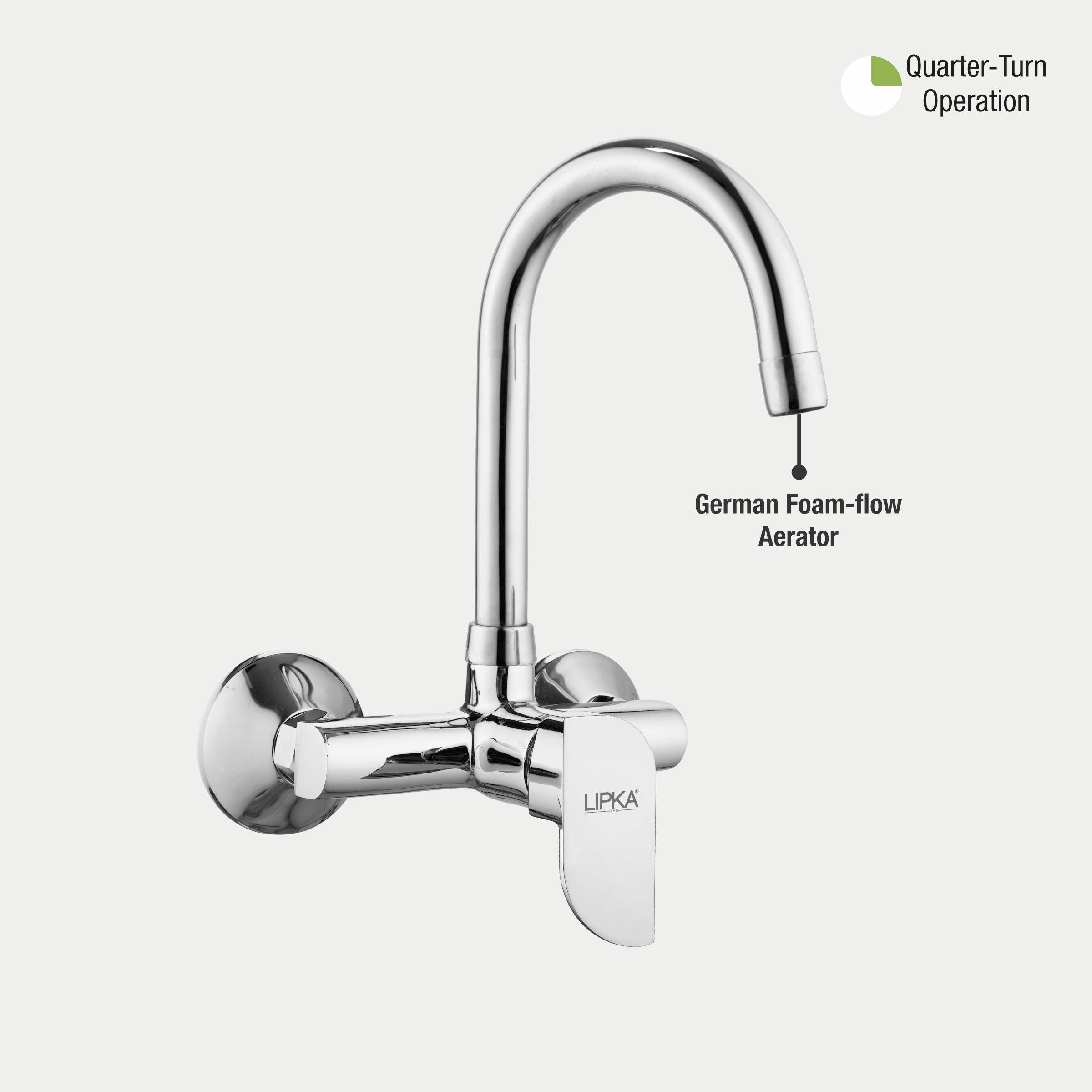 Arise Single Lever Sink Mixer with Swivel Spout (15 Inches) - LIPKA - Lipka Home