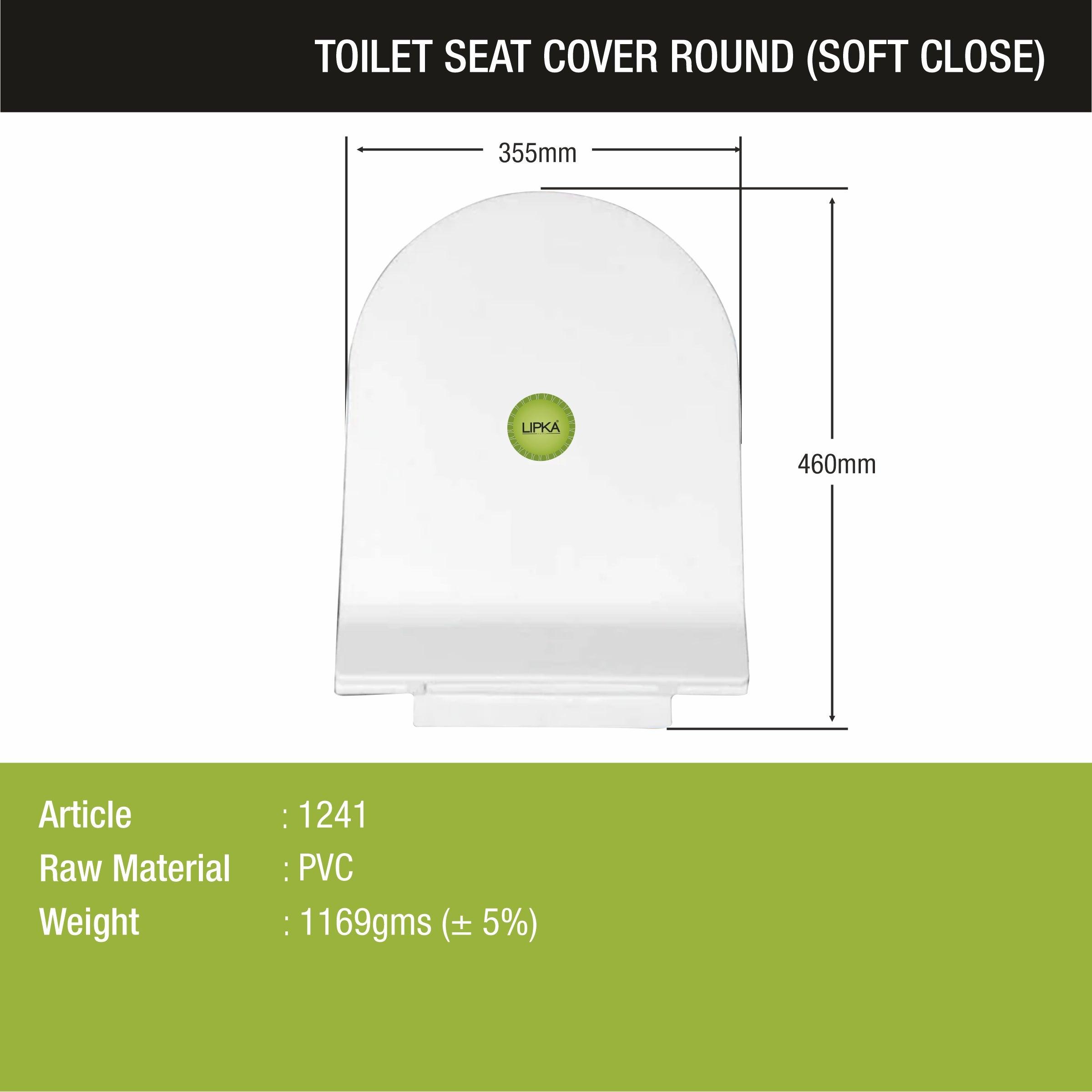 Toilet Seat Cover PVC (Round) sizes and dimensions