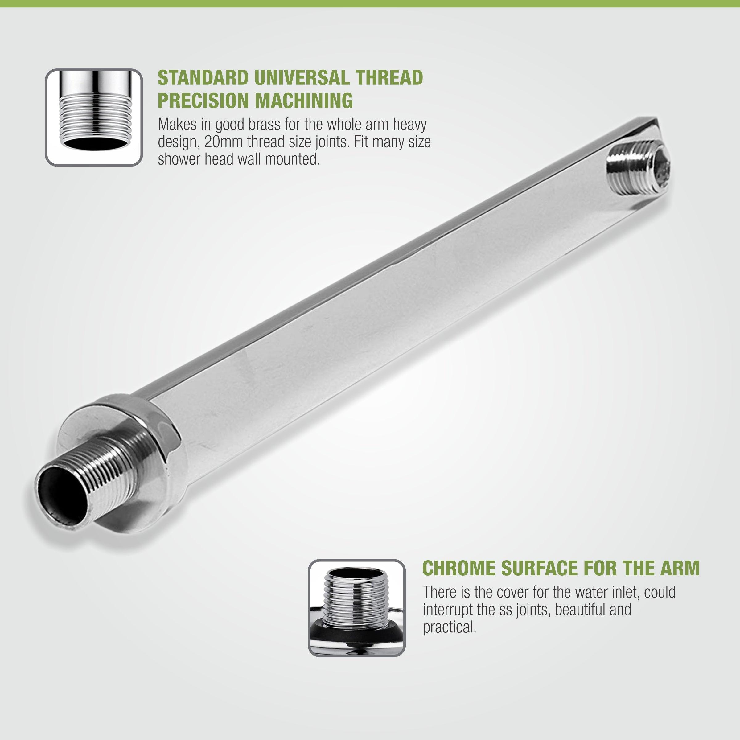 Rectangular Shower Arm (12 Inches) features