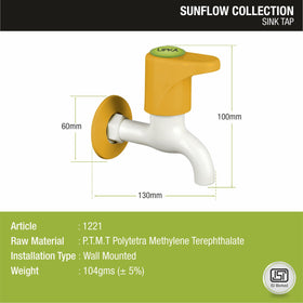 Sunflow Bib Tap PTMT Faucet - LIPKA - Lipka Home