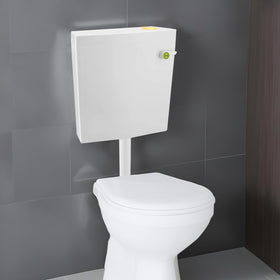Square Flushing Cistern/ Flush Tank (White) |Commode not included| - LIPKA - Lipka Home