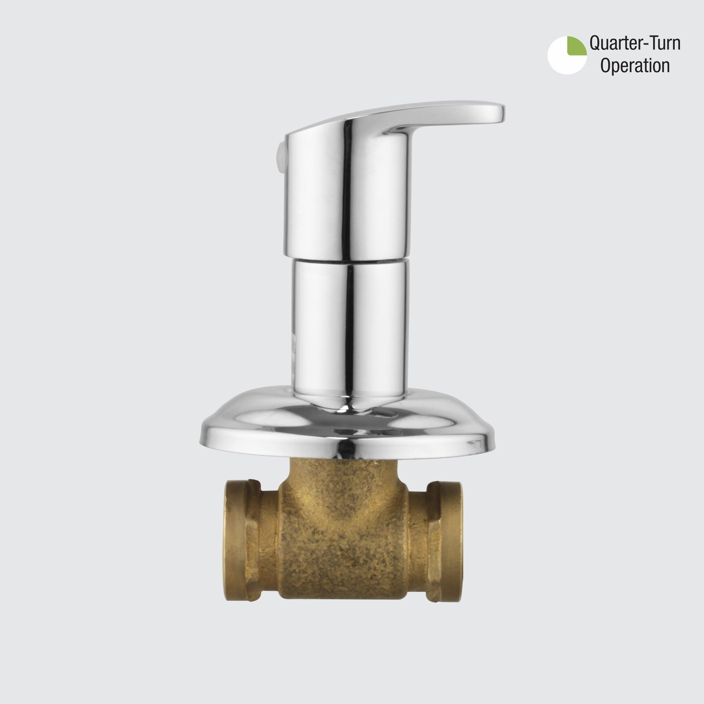 Apple Concealed Stop Valve 15mm Brass Faucet quarter turn operation