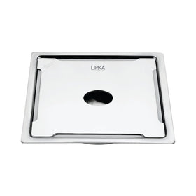 Beta Deluxe Square Flat Cut Floor Drain (6 x 6 Inches) with Hole - LIPKA - Lipka Home