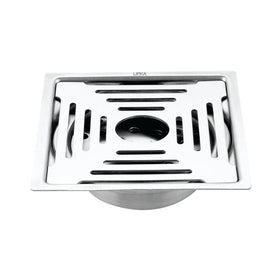 Green Exclusive Square Flat Cut Floor Drain (6 x 6 Inches) with Hole and Cockroach Trap - LIPKA - Lipka Home