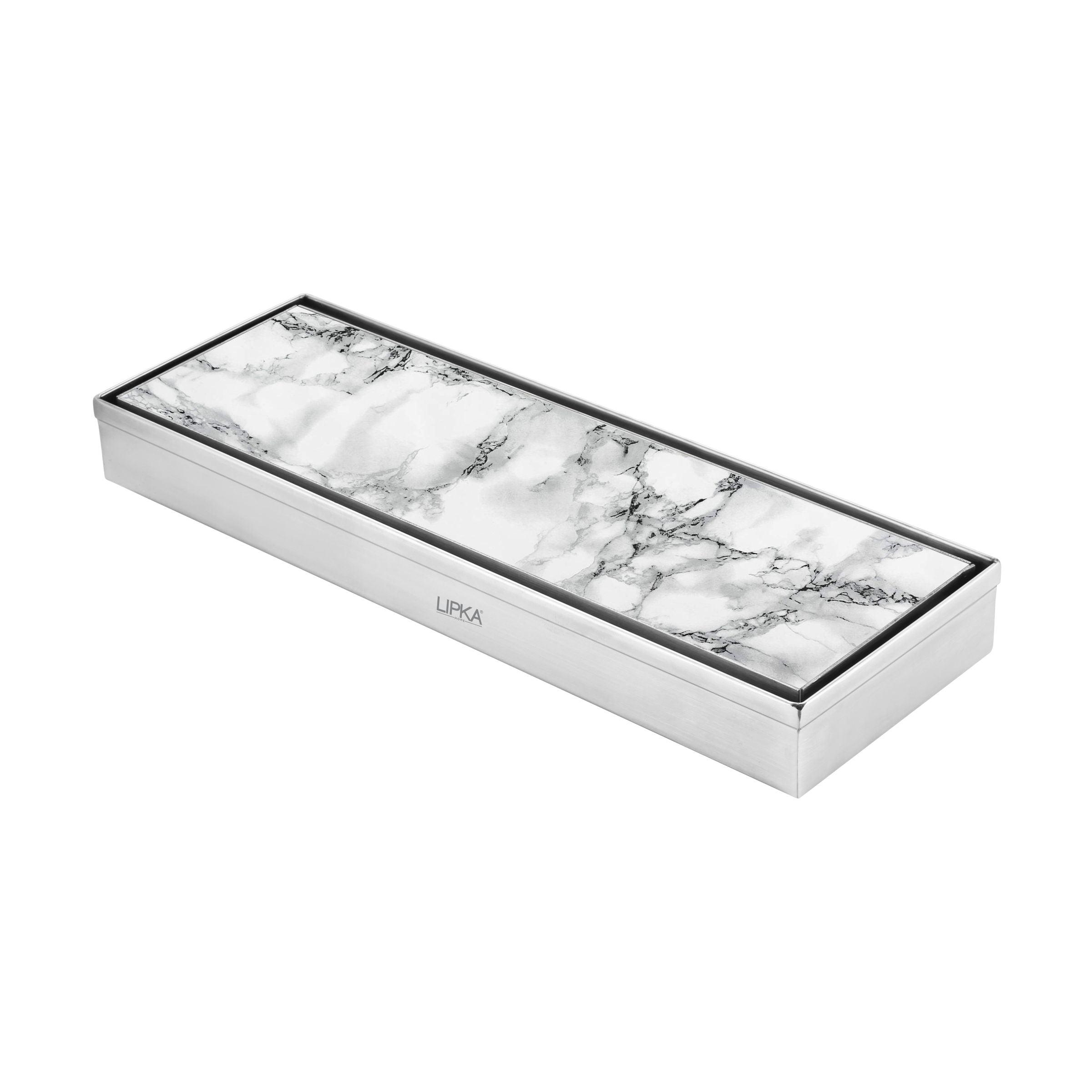 Marble Insert Shower Drain Channel (12 x 4 Inches) 