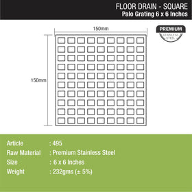 Palo Grating Top (6 x 6 Inches) - LIPKA - Lipka Home
