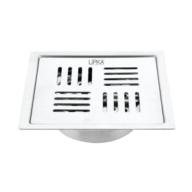 Pink Exclusive Square Flat Cut Floor Drain (5 x 5 Inches) with Cockroach Trap - LIPKA - Lipka Home