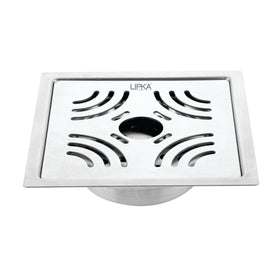 Purple Exclusive Square Flat Cut Floor Drain (6 x 6 Inches) with Hole and Cockroach Trap - LIPKA - Lipka Home