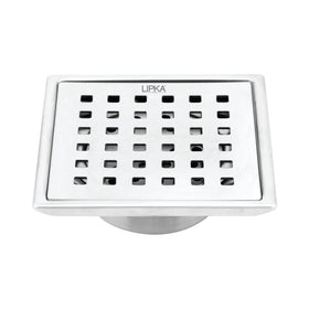 Red Exclusive Square Floor Drain (5 x 5 Inches) with Cockroach Trap - LIPKA - Lipka Home