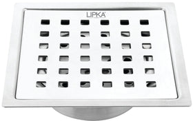 Red Exclusive Square Flat Cut Floor Drain (6 x 6 Inches) with Cockroach Trap - LIPKA - Lipka Home