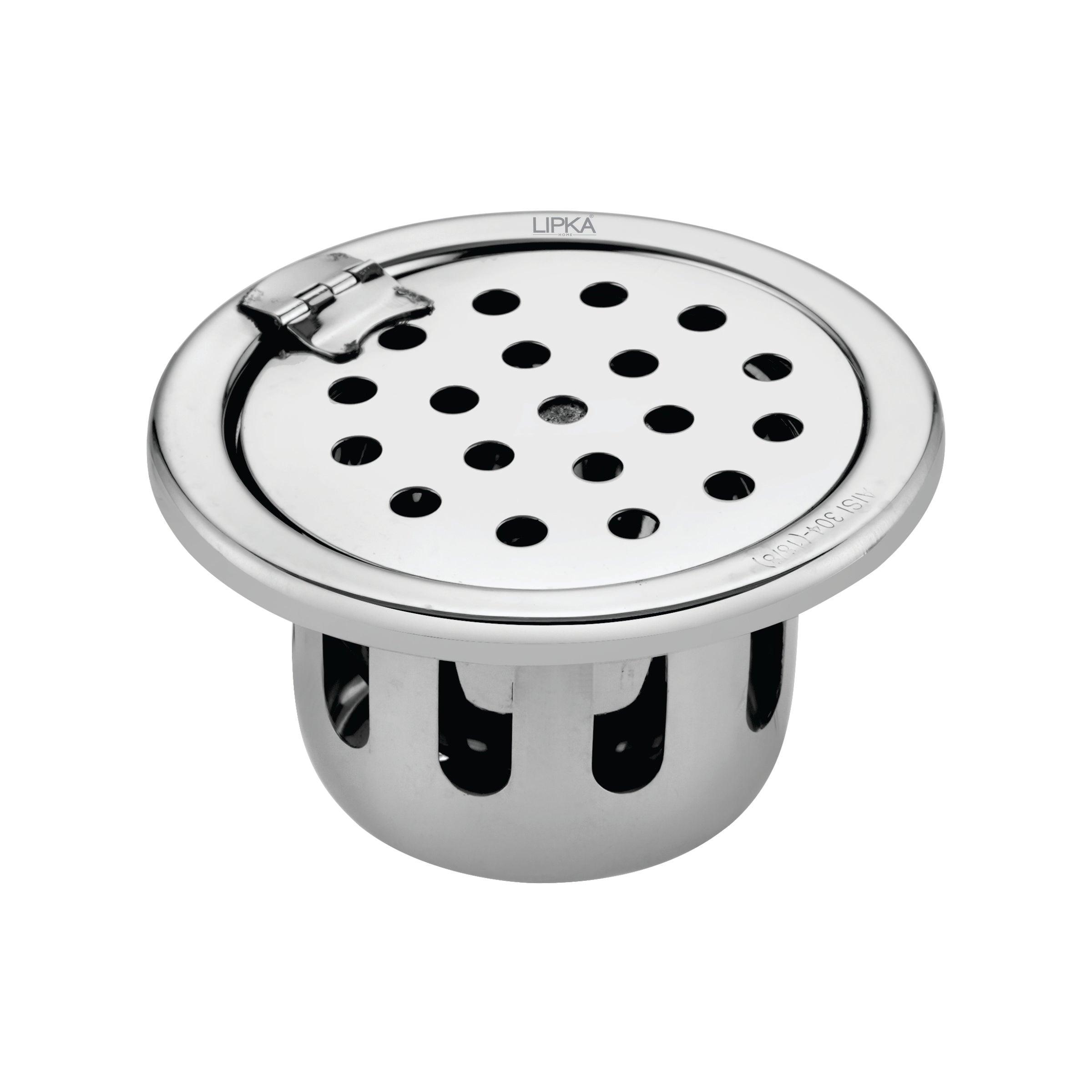 Round Floor Drain (4 inches) with Hinge & Cockroach Trap - LIPKA - Lipka Home
