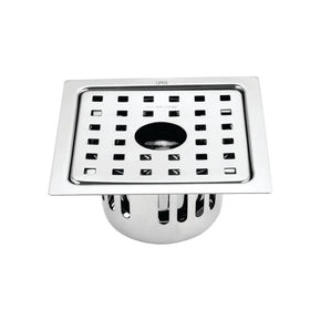 Agni Square Floor Drain (6 x 6 Inches) with Hole and Cockroach Trap- LIPKA - Lipka Home