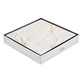 Marble Insert Floor Drain (8 x 8 Inches) - LIPKA - Lipka Home