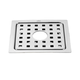YU Square Floor Drain (5 x 5 Inches) with Hole - LIPKA - Lipka Home