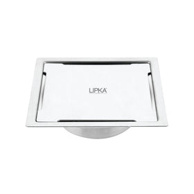 Yellow Exclusive Square Flat Cut Floor Drain (5 x 5 Inches) with Cockroach Trap - LIPKA - Lipka Home