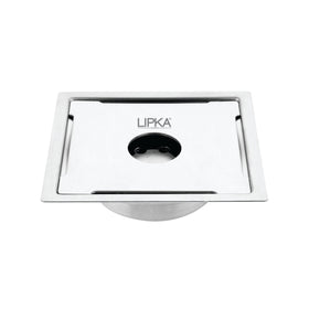 Yellow Exclusive Square Flat Cut Floor Drain (6 x 6 Inches) with Hole and Cockroach Trap - LIPKA - Lipka Home