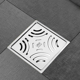 Purple Exclusive Square Flat Cut Floor Drain (5 x 5 Inches) with Cockroach Trap - LIPKA - Lipka Home
