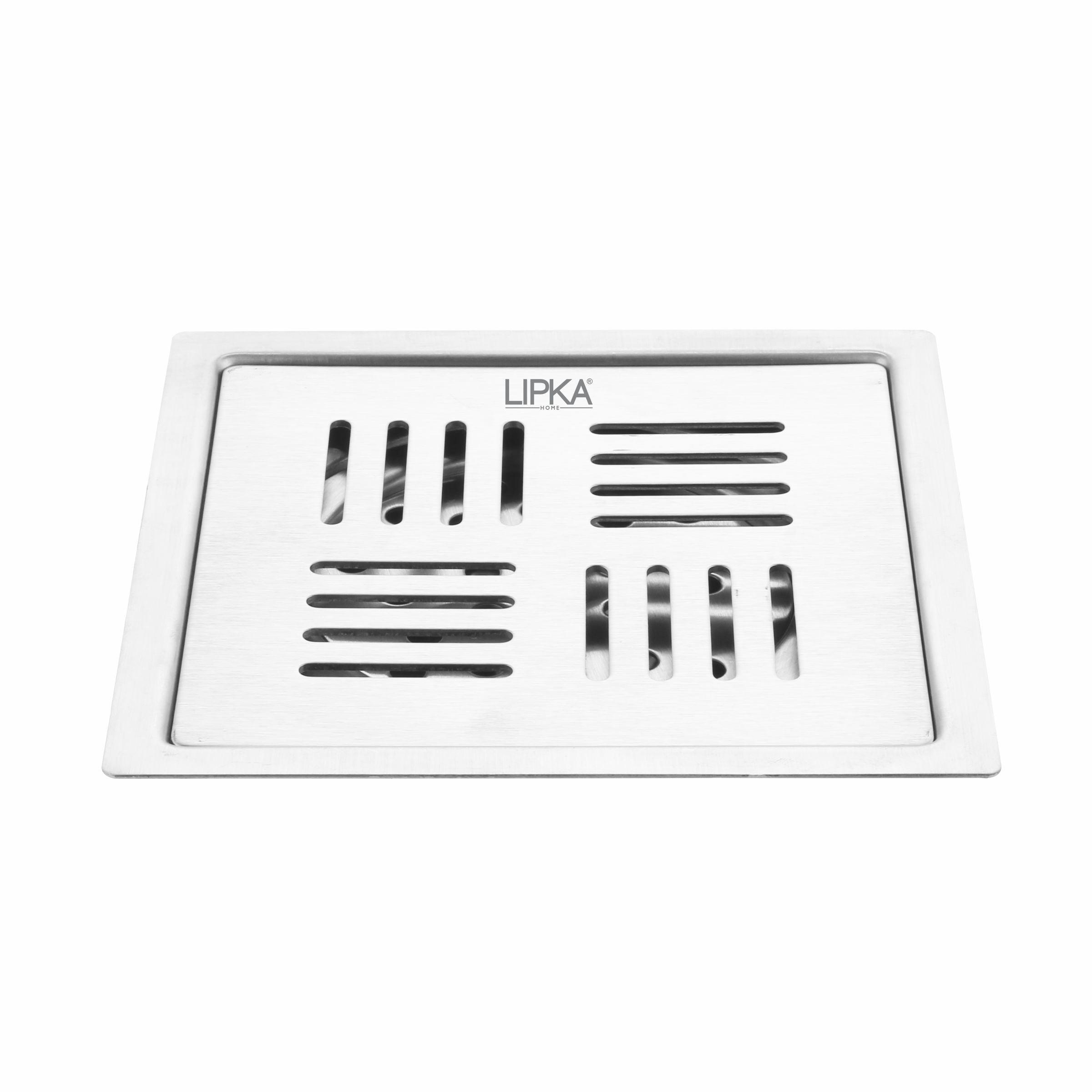 Alpha Deluxe Square Flat Cut Floor Drain (6 x 6 Inches) - LIPKA - Lipka Home