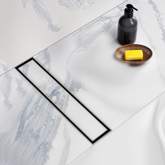 Marble Insert Shower Drain Channel (12 x 3 Inches) - LIPKA - Lipka Home