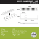 Palo Shower Drain Channel 304-Grade (32 x 2 Inches) - LIPKA - Lipka Home