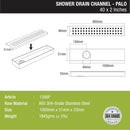 Palo Shower Drain Channel 304-Grade (40 x 2 Inches) - LIPKA - Lipka Home