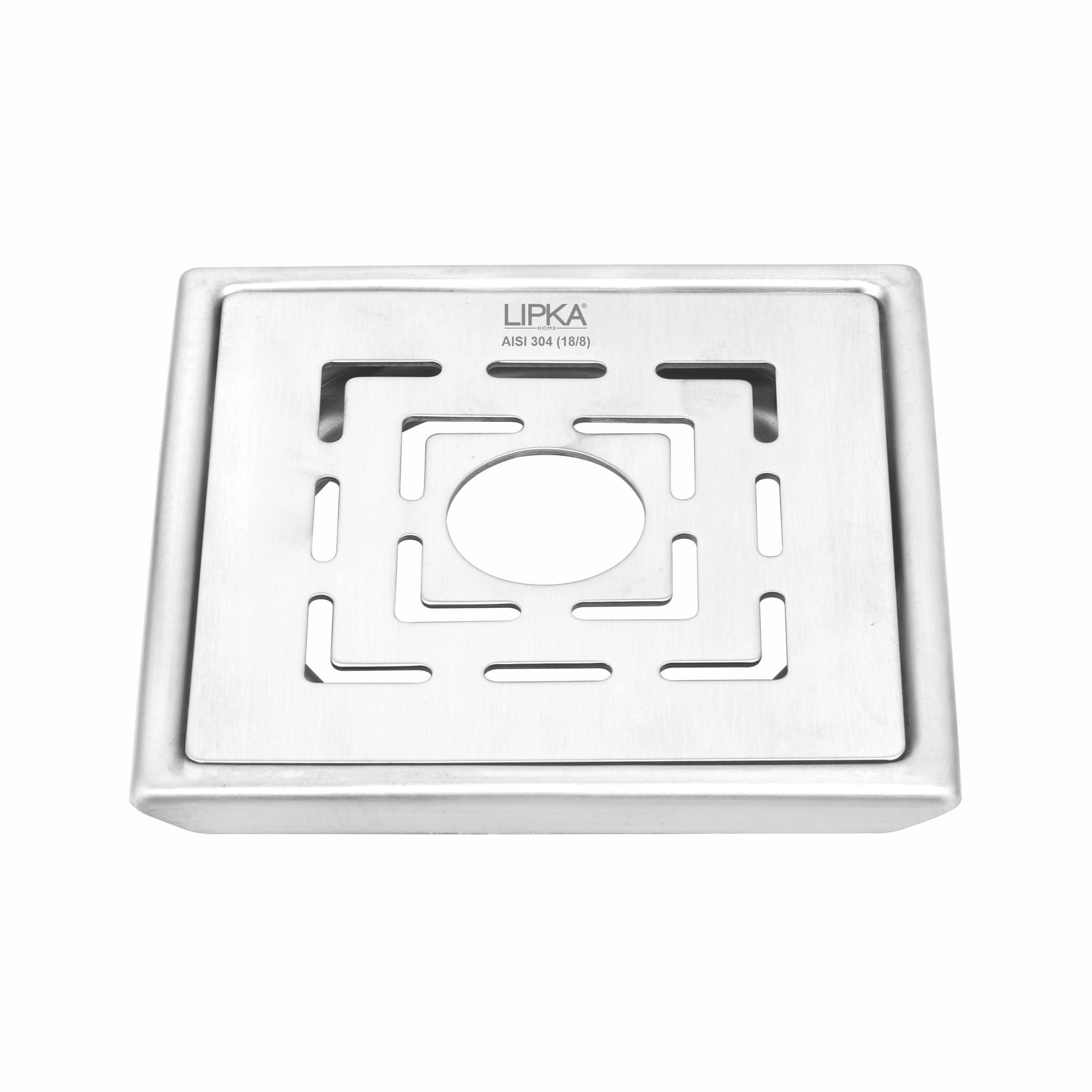 Orange Exclusive Square Floor Drain (5 x 5 Inches) with Hole - LIPKA - Lipka Home