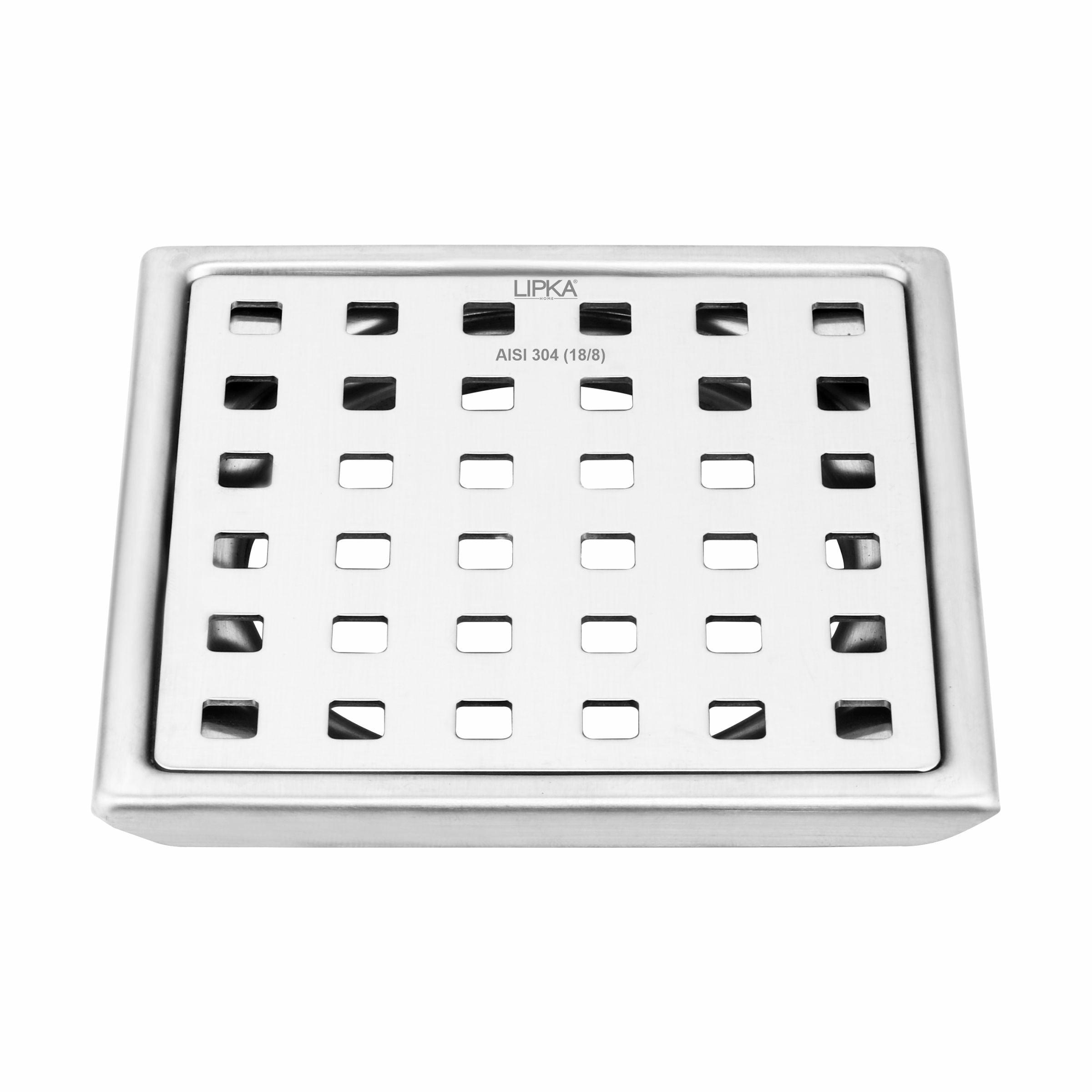 Red Exclusive Square Floor Drain (5 x 5 Inches) - LIPKA - Lipka Home