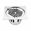 Golden Classic Jali Square Flat Cut Floor Drain (5 x 5 Inches) with Hinge and Cockroach Trap - LIPKA - Lipka Home