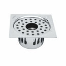 Square Flat Cut Floor Drain (6 x 6 Inches) with Hole and Cockroach Trap - LIPKA - Lipka Home