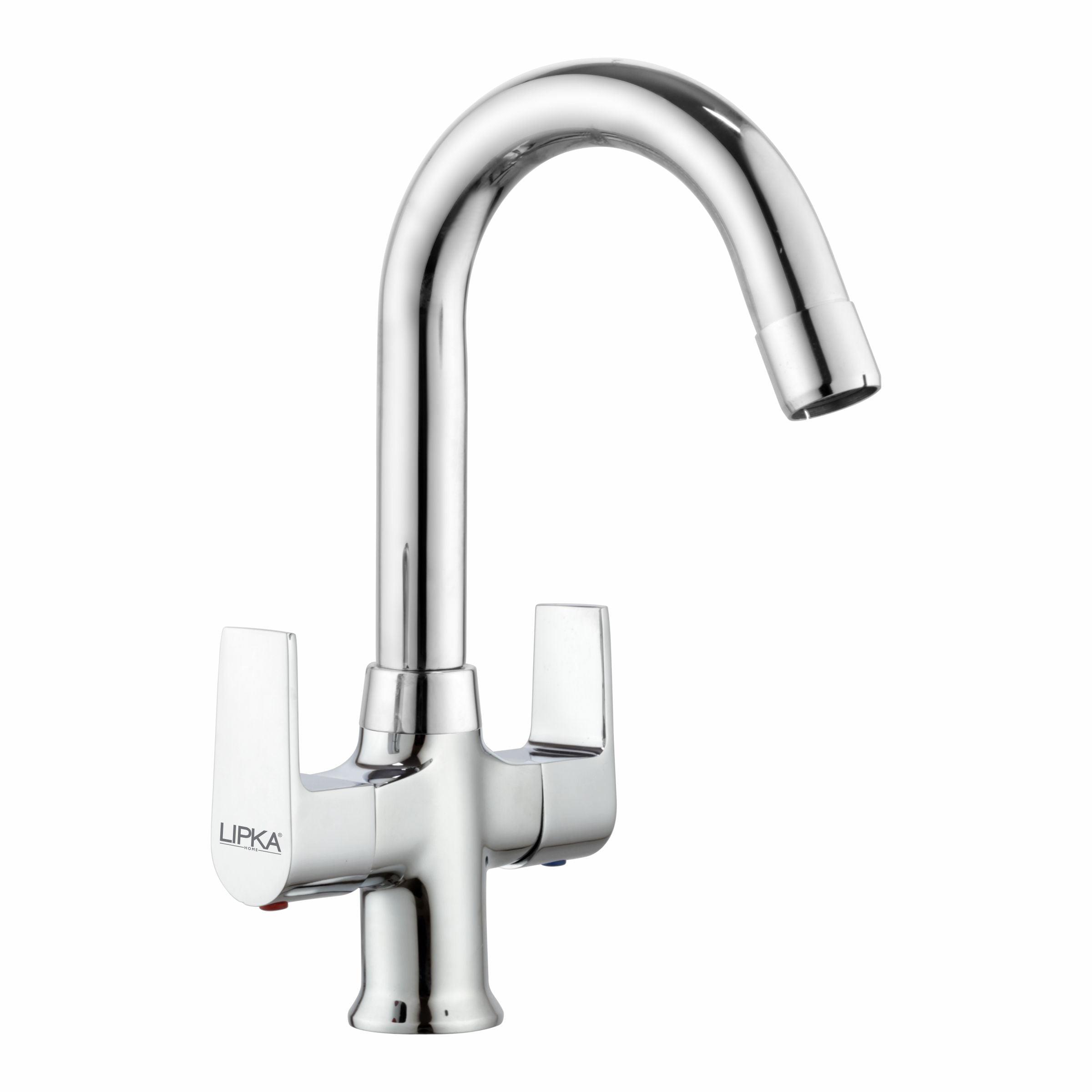 Victory Centre Hole Basin Mixer with Small (12 Inches) Round Swivel Spout Faucet - LIPKA - Lipka Home