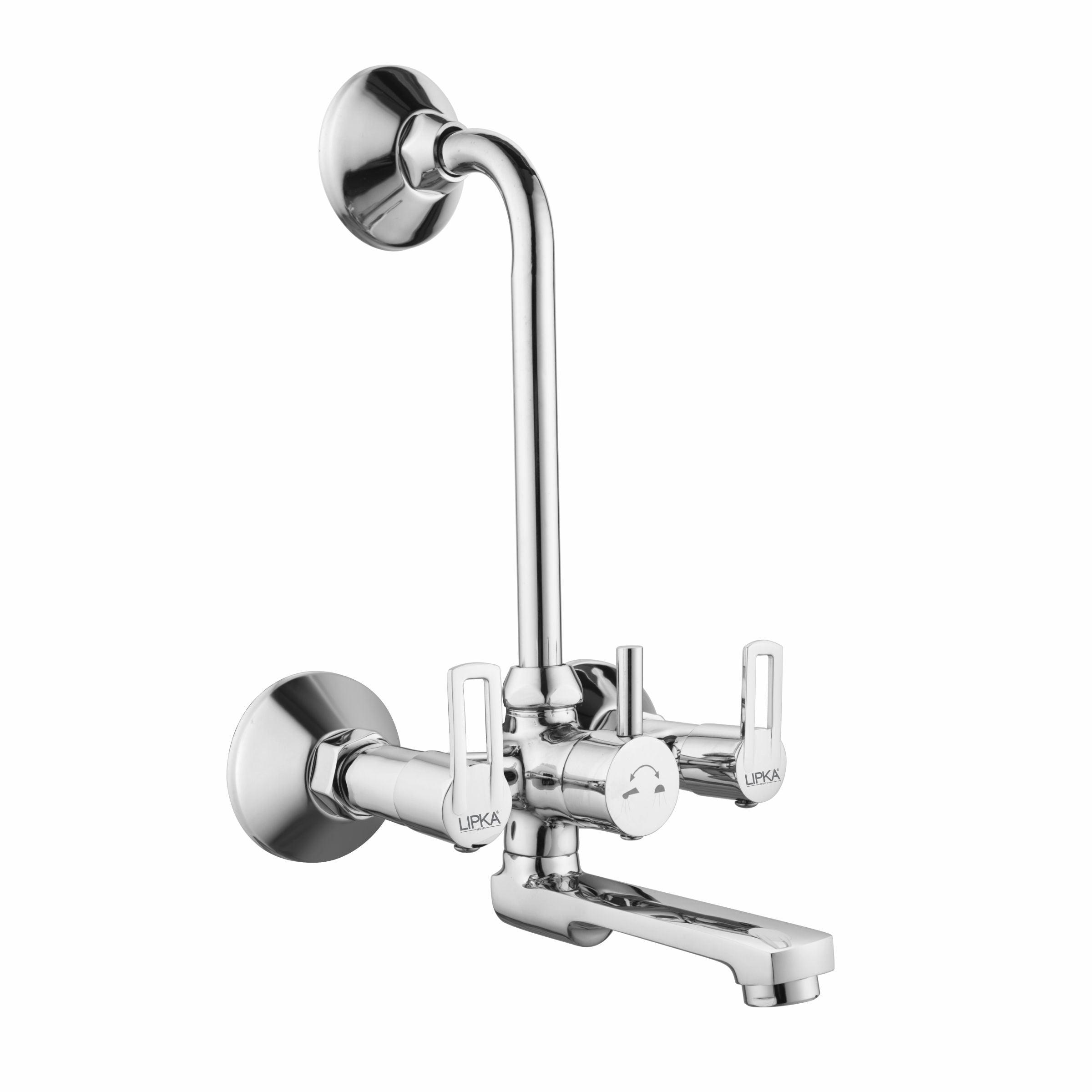 Kube Wall Mixer Brass Faucet with L Bend - LIPKA - Lipka Home