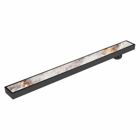 Tile Insert Shower Drain Channel - Black (48 x 3 Inches) - LIPKA - Lipka Home