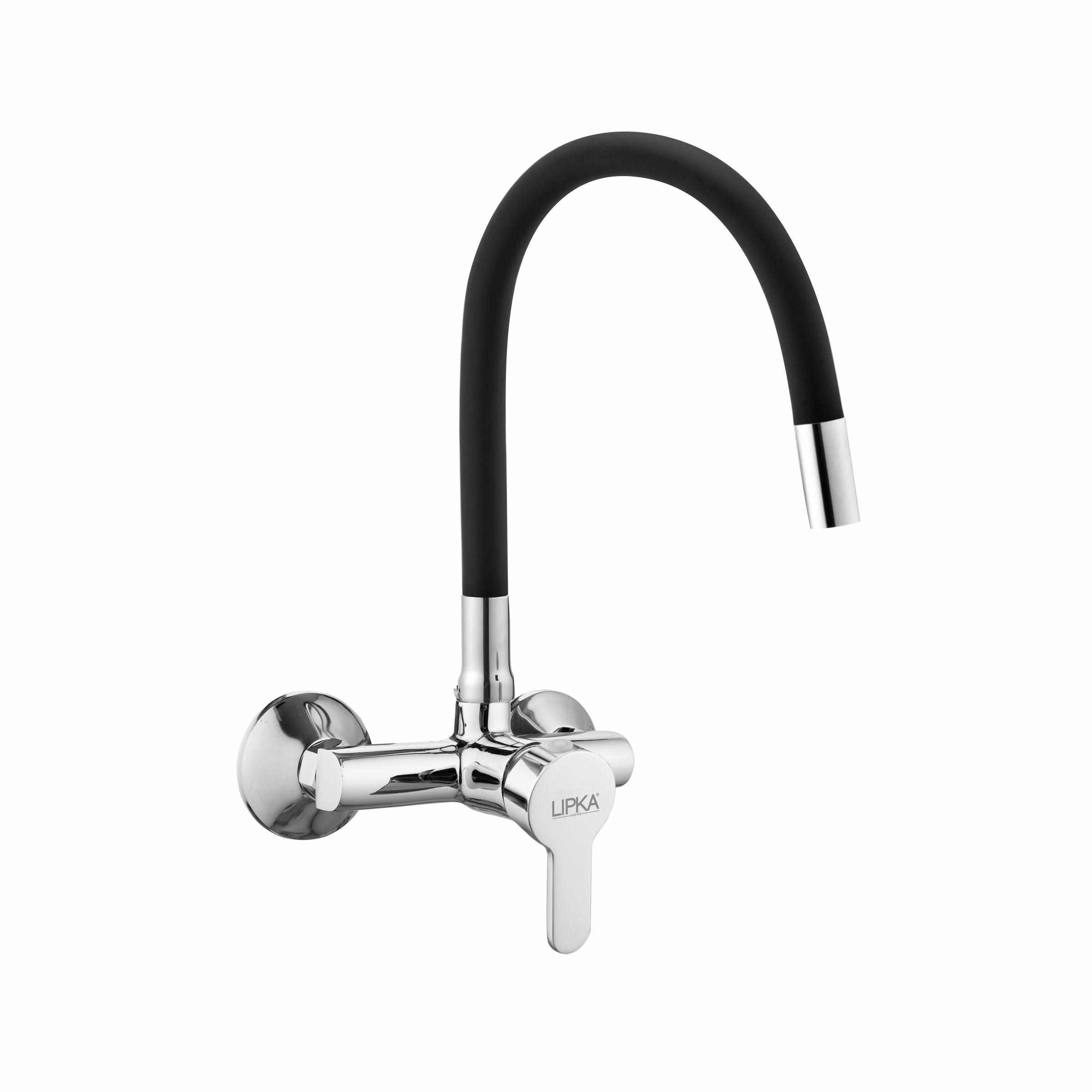 Fusion Single Lever Sink Mixer with Black Flexible Silicone Spout (20 Inches) - LIPKA - Lipka Home