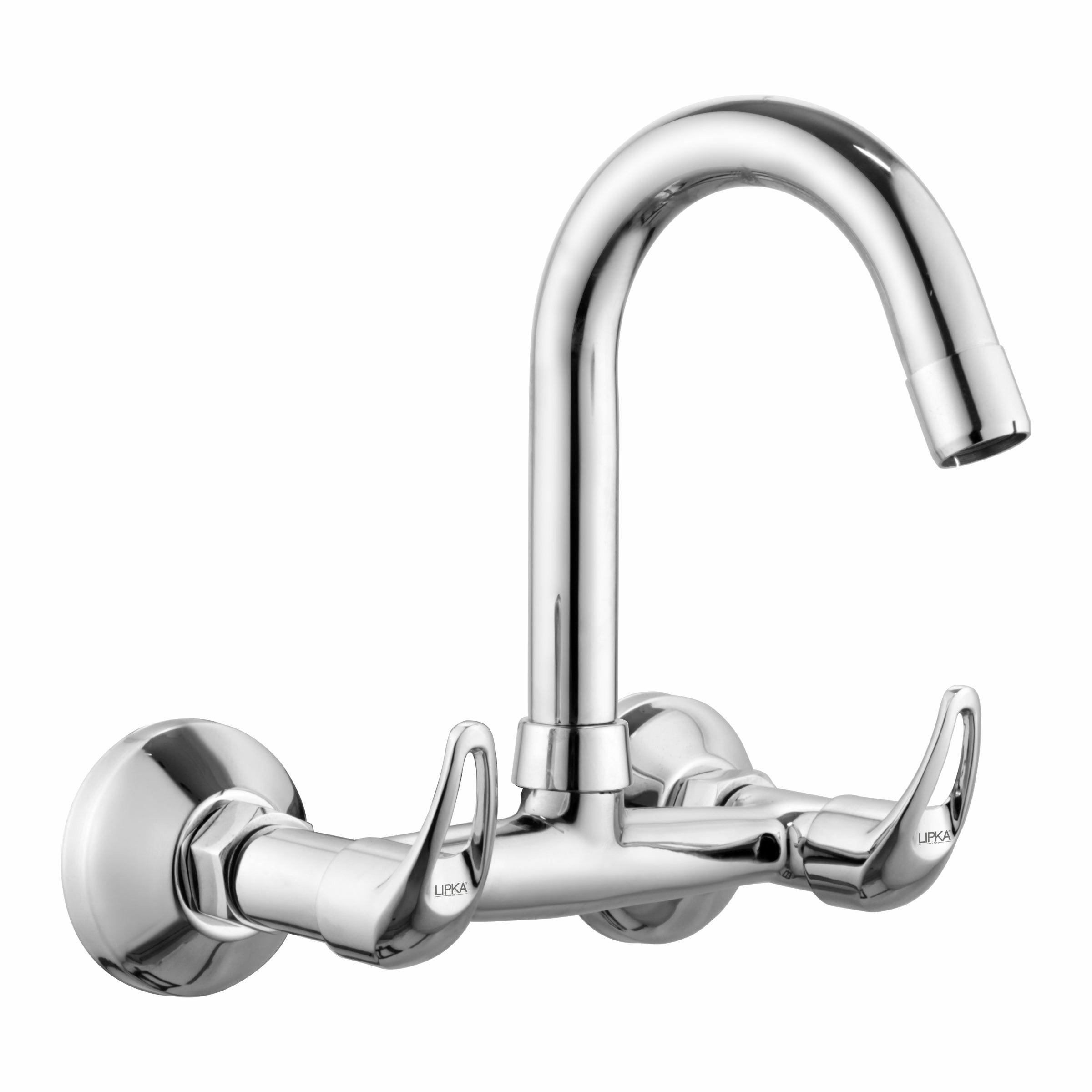 Pixel Sink Mixer Brass Faucet with Round Swivel Spout (12 Inches) - LIPKA - Lipka Home