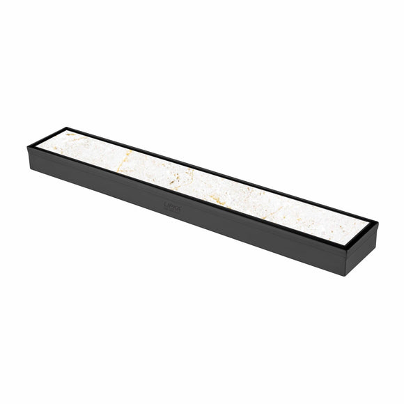 Tile Insert Shower Drain Channel - Black (24 x 2 Inches) - LIPKA - Lipka Home
