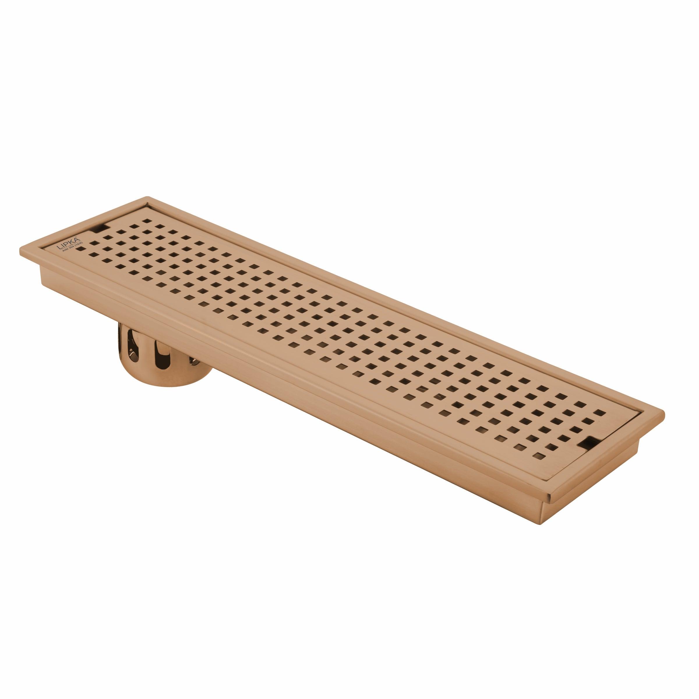 Palo Shower Drain Channel - Antique Copper (48 x 5 Inches) - LIPKA - Lipka Home