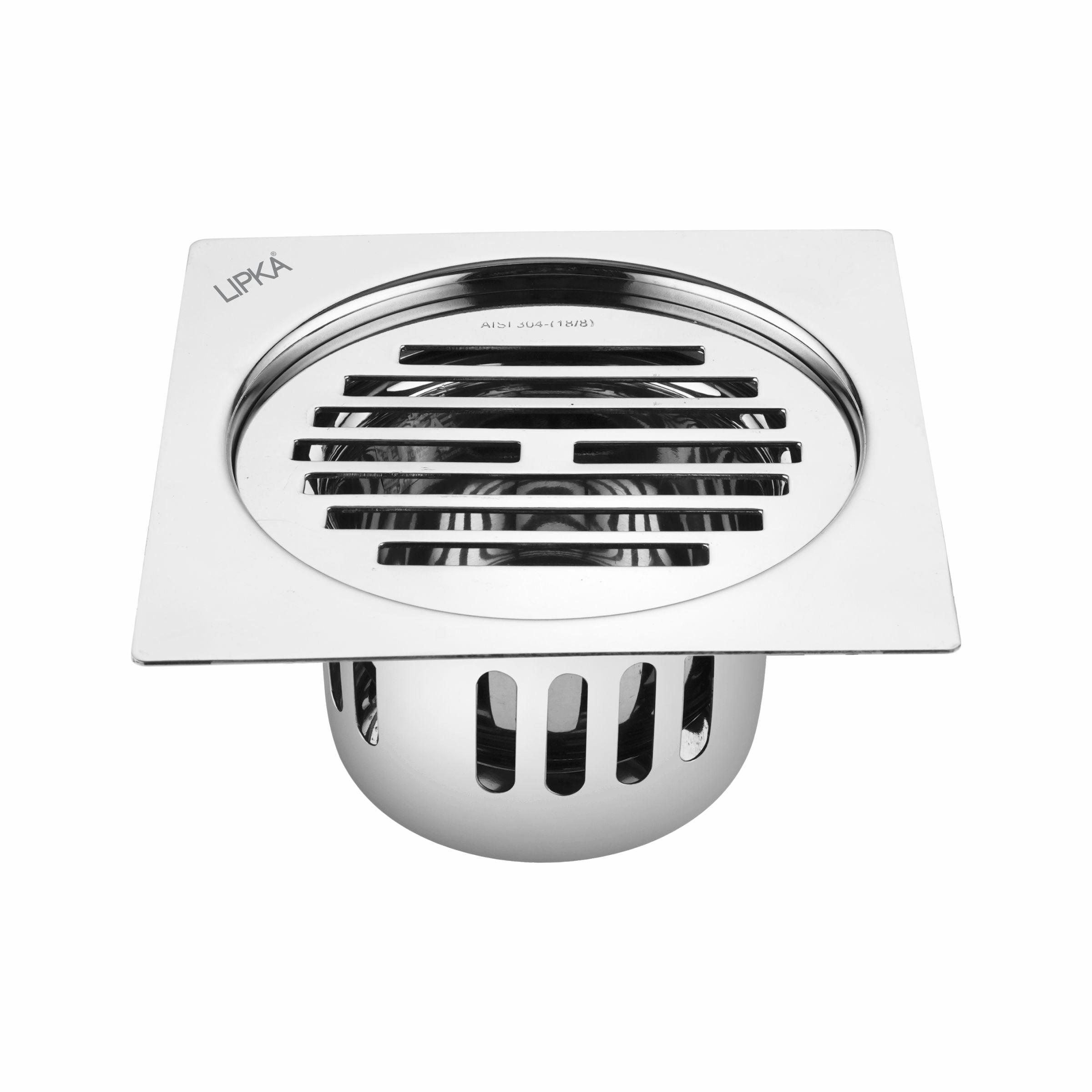 Golden Classic Jali Square Flat Cut Floor Drain (5 x 5 Inches) with Cockroach Trap - LIPKA - Lipka Home