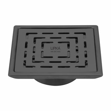 Orange Exclusive Square Floor Drain in Black PVD Coating (5 x 5 Inches) with Cockroach Trap - LIPKA - Lipka Home