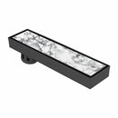 Marble Insert Shower Drain Channel - Black (12 x 3 Inches) - LIPKA - Lipka Home